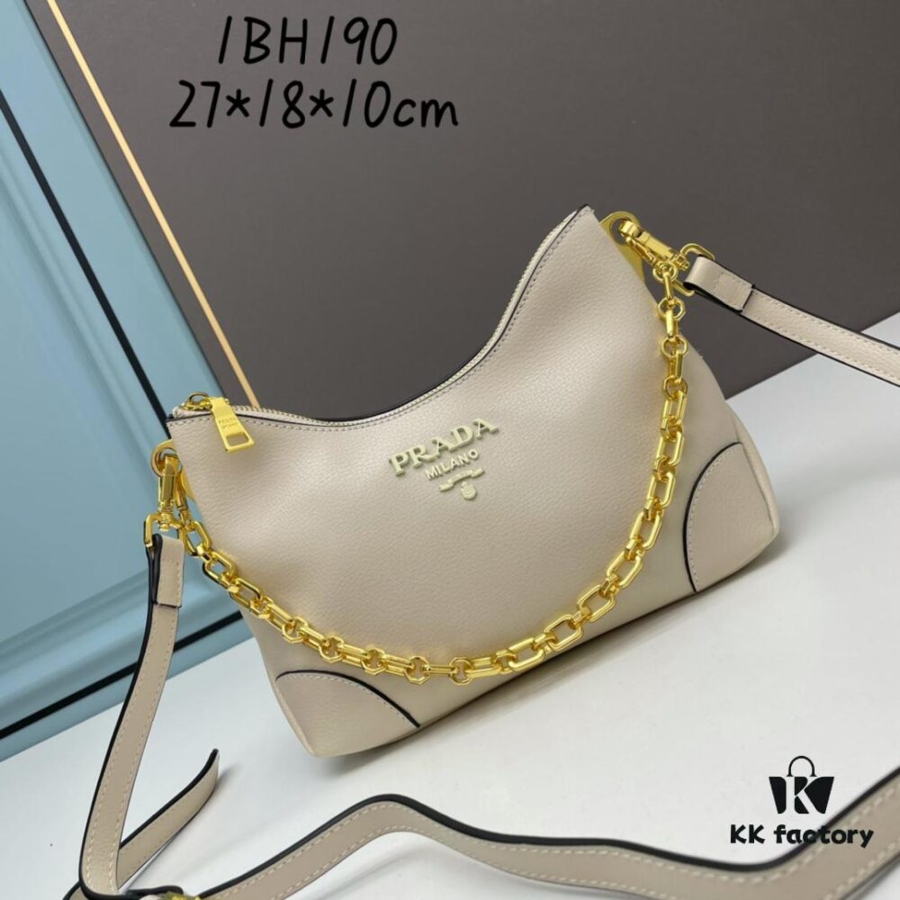 6930bb346e68136f4d9ae82c PRADA Must-Have Horn Bag with Detachable Chain Strap – A Perfect Blend of Vintage and Modern Fashion