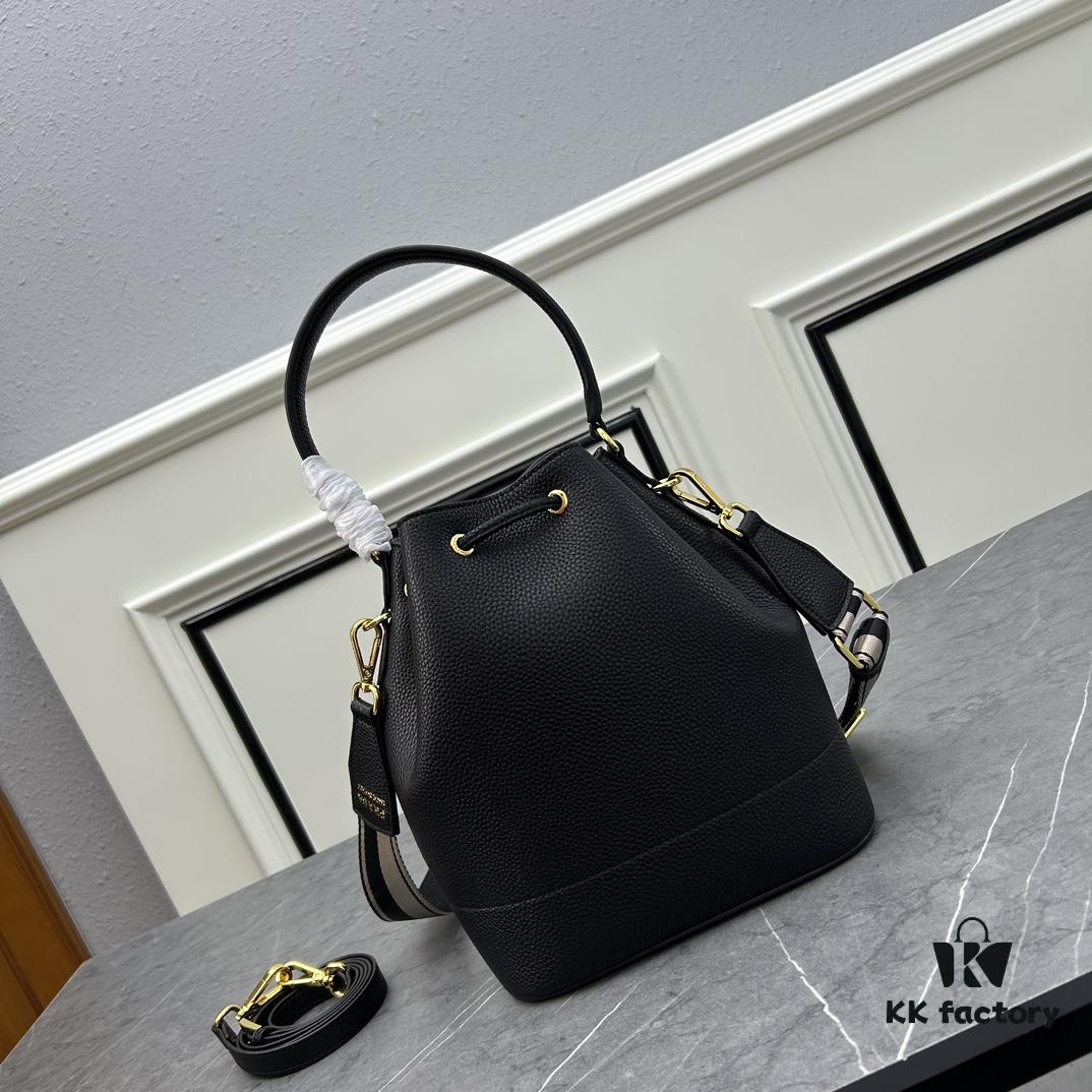 6930bb856e68136f4d9ae8b2 Prada New Arrival, Calfskin Leather with Pebbled Texture, Dual Shoulder Straps – One Leather Strap and One Colorful Woven Strap, Stylish and Versatile for Handheld or Crossbody Wear