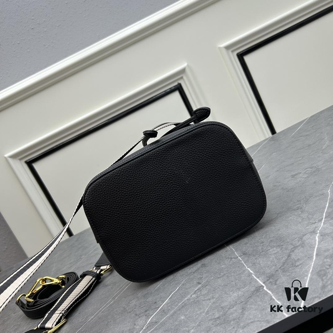 6930bb866e68136f4d9ae8b3 Prada New Arrival, Calfskin Leather with Pebbled Texture, Dual Shoulder Straps – One Leather Strap and One Colorful Woven Strap, Stylish and Versatile for Handheld or Crossbody Wear