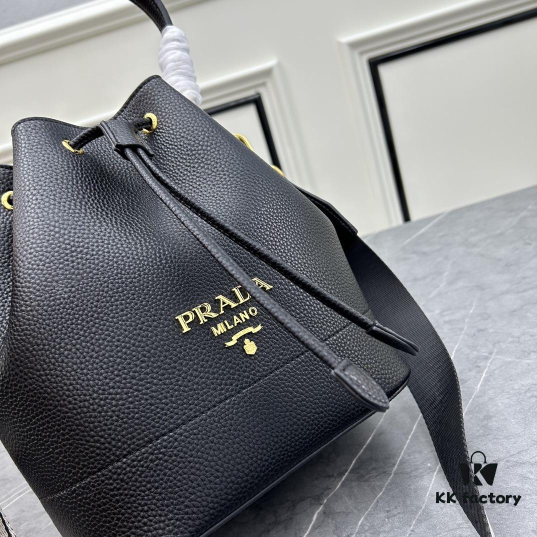 6930bb876e68136f4d9ae8b5 Prada New Arrival, Calfskin Leather with Pebbled Texture, Dual Shoulder Straps – One Leather Strap and One Colorful Woven Strap, Stylish and Versatile for Handheld or Crossbody Wear