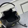 6930bb896e68136f4d9ae8b6 Prada New Arrival, Calfskin Leather with Pebbled Texture, Dual Shoulder Straps – One Leather Strap and One Colorful Woven Strap, Stylish and Versatile for Handheld or Crossbody Wear