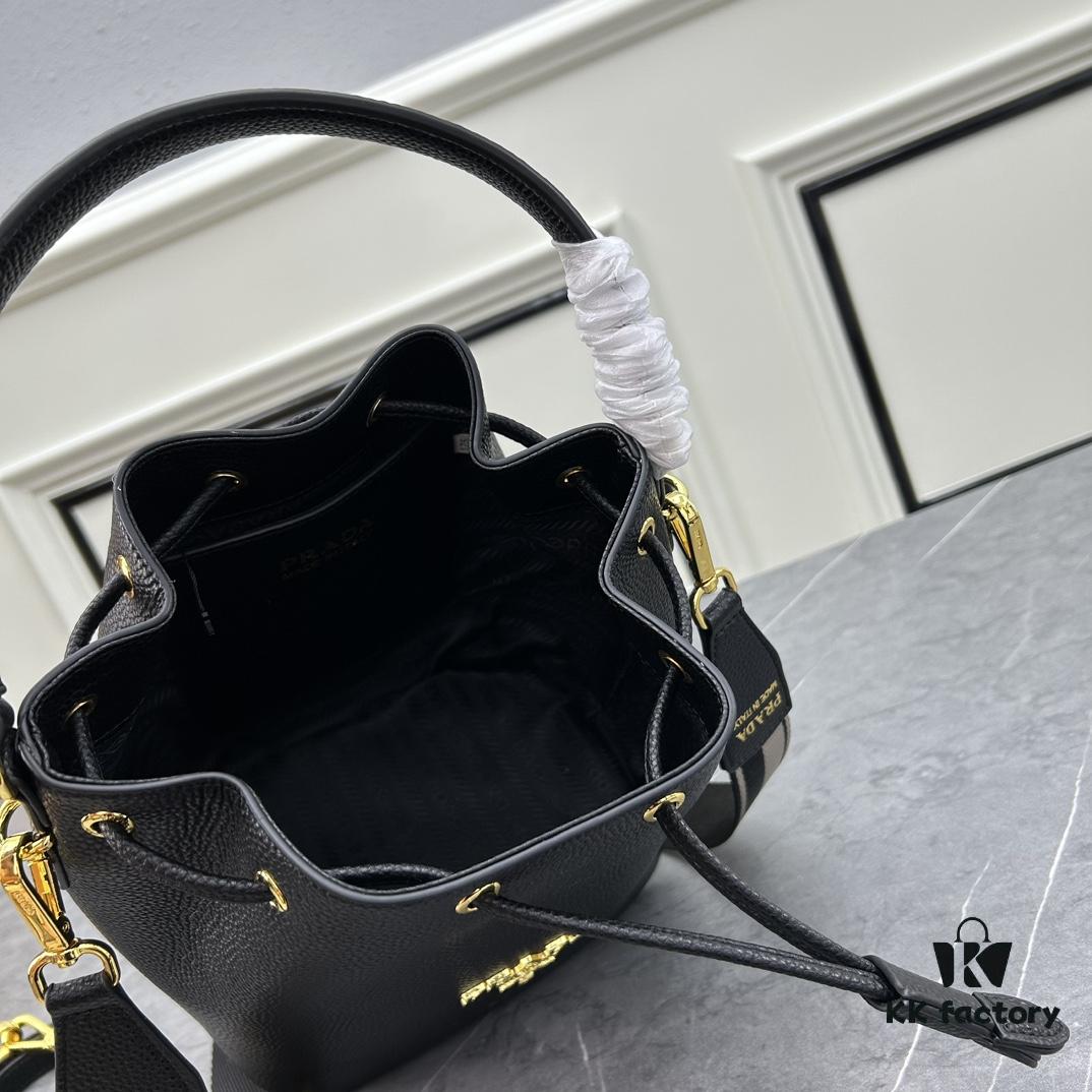 6930bb896e68136f4d9ae8b6 Prada New Arrival, Calfskin Leather with Pebbled Texture, Dual Shoulder Straps – One Leather Strap and One Colorful Woven Strap, Stylish and Versatile for Handheld or Crossbody Wear