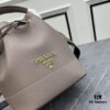 Prada New Arrival, Calfskin with Lychee Texture, Dual Strap Design, Stylish and Practical