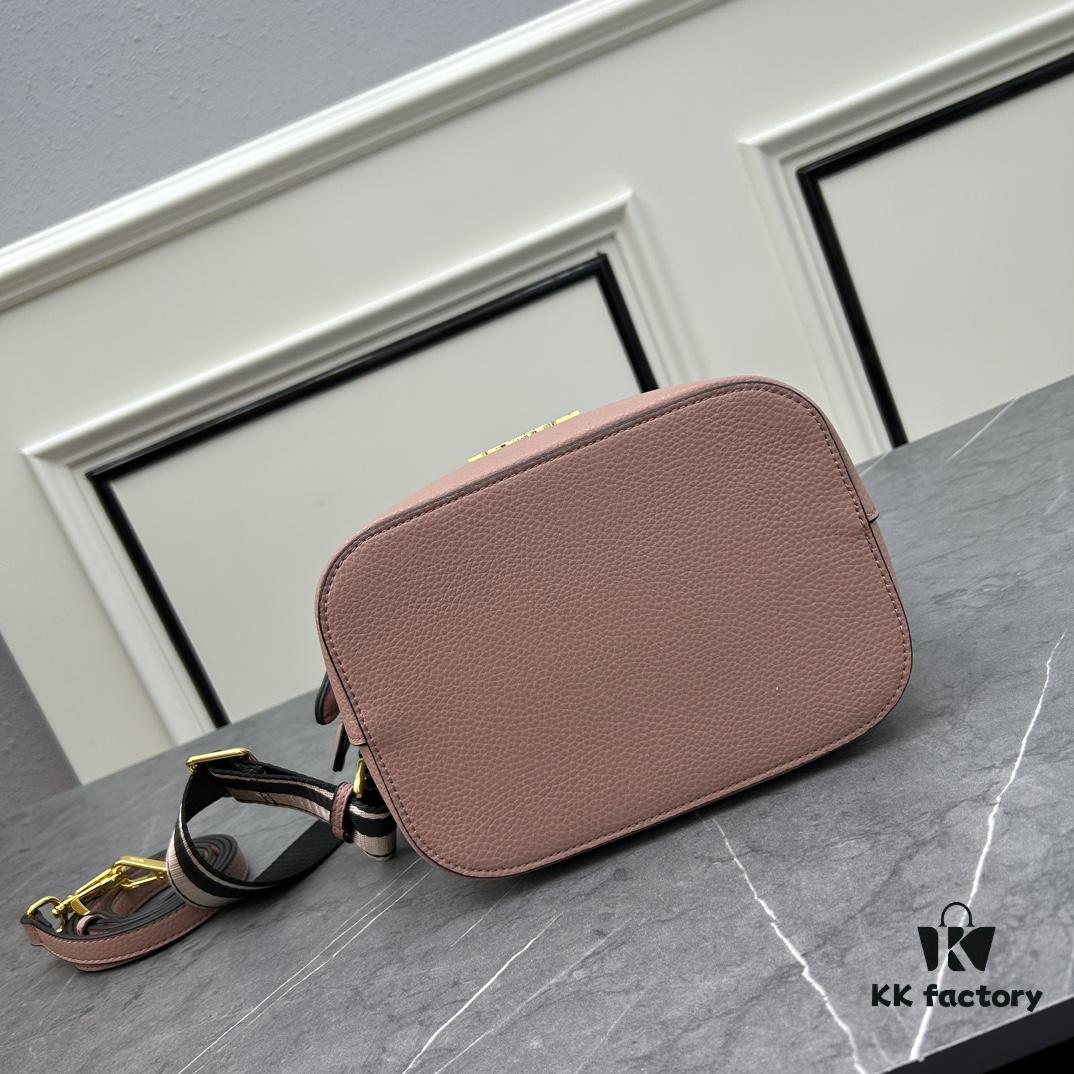 6930bb986e68136f4d9ae8ce Prada New Arrival, Calfskin Leather with Lychee Texture, Comes with Two Straps - One Leather Strap and One Colorful Woven Strap for Stylish Versatility