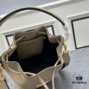 Prada New Arrival, Calfskin Leather with Pebbled Texture, Comes with Two Straps – One Leather Strap and One Colorful Woven Strap, Stylish and Versatile for Any Look