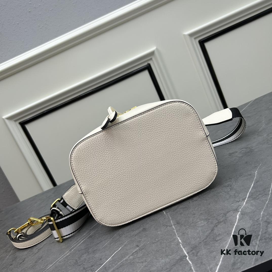 6930bba86e68136f4d9ae8ea Prada New Arrival, Calfskin with Pebbled Texture, Dual Strap Design with Leather and Colorful Woven Strap, Stylish and Versatile Top Handle or Crossbody Bag