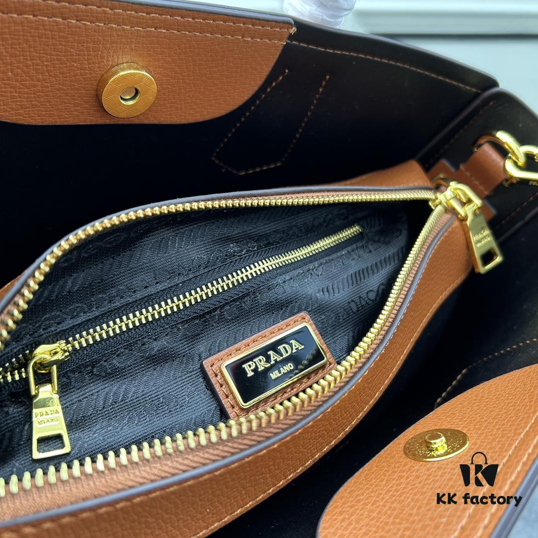 6930bbb96e68136f4d9ae905 PRADA Mother-Child Bag - Latest Bestseller, Made from Imported Saffiano Leather, Double Leather Top Handles, Detachable and Adjustable Wide Leather Shoulder Strap, Two Exterior Zip Pockets, Classic Galleria Design