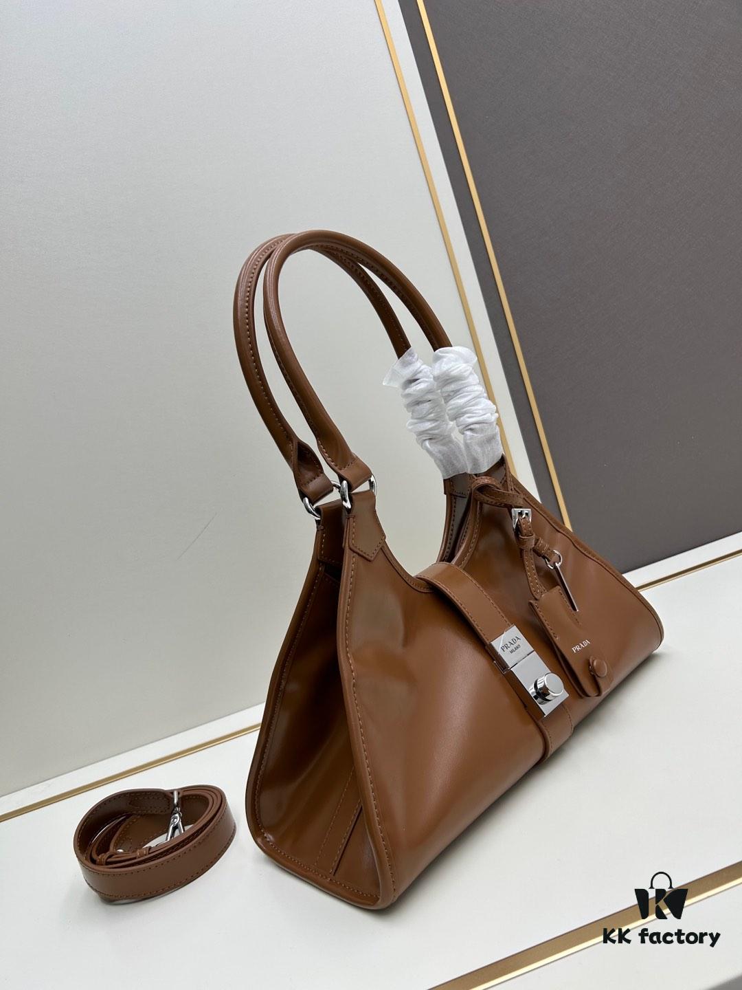 6930bbd46e68136f4d9ae934 PRADA New Arrival Shoulder Bag (Full Leather Series) - Original Quality with Authentic Hardware, Full-Grain Wax Oil Cowhide