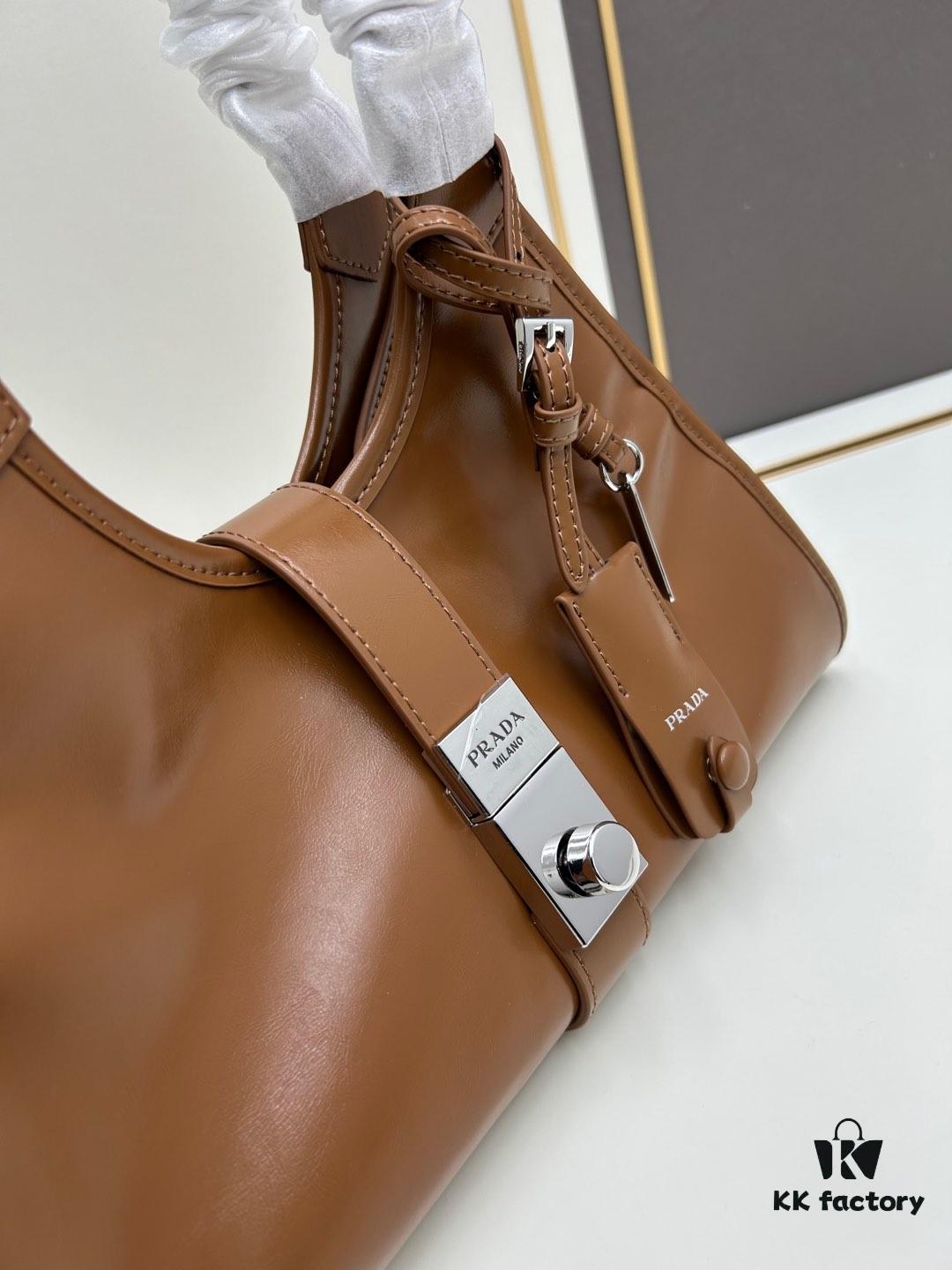 6930bbd56e68136f4d9ae937 PRADA New Arrival Shoulder Bag (Full Leather Series) - Original Quality with Authentic Hardware, Full-Grain Wax Oil Cowhide