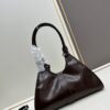 6930bbe06e68136f4d9ae94b PRADA Counter New Arrival (All-Leather Series) Original Order Quality with Matching Hardware Full-Grain Oil-Waxed Cowhide Shoulder Bag