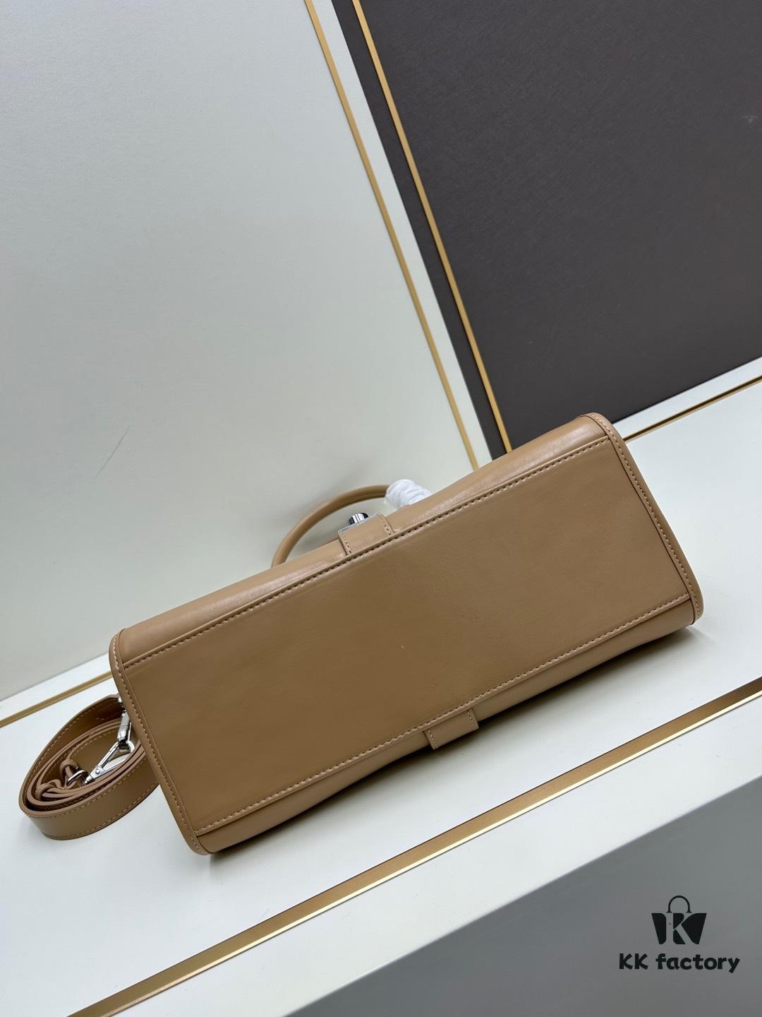 6930bbe46e68136f4d9ae955 PRADA New Arrival Shoulder Bag (Full Leather Series) - Premium Top-Grain Oil-Waxed Calfskin, Adjustable Handle, Detachable Keychain, Zipper & Lock Closure
