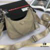 6930bbf26e68136f4d9ae972 Top Quality Replica Prada New Nylon Hobo Bag | 1BH204 | Chain Handle Design | Adjustable Strap with Pendant | Three Ways to Wear