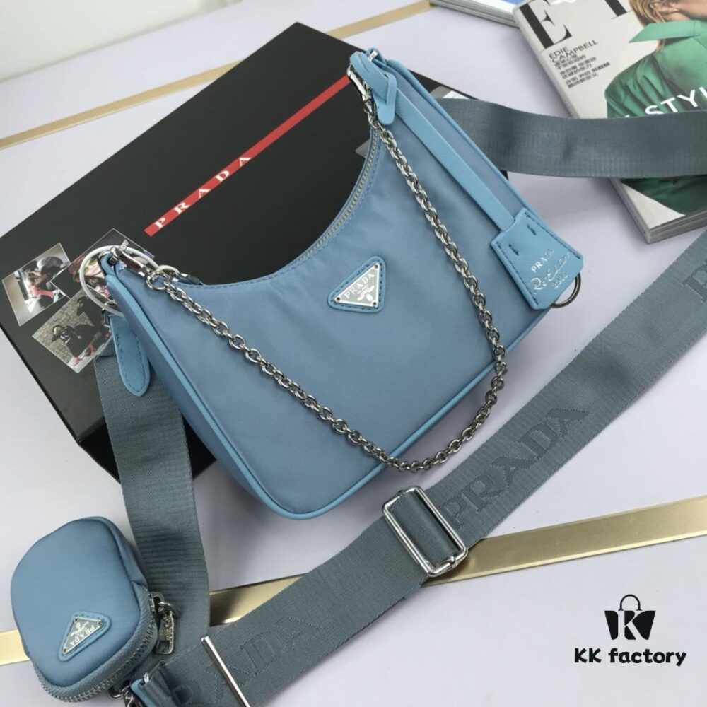 6930bc016e68136f4d9ae98c Top Quality Replica Prada New Nylon Hobo Bag with Box - 1BH204
