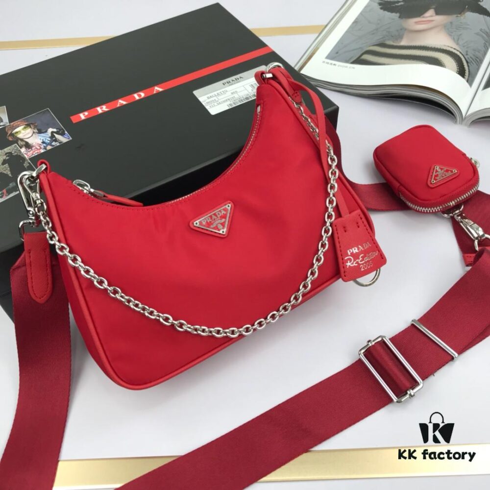 6930bc136e68136f4d9ae9b3 Top-Quality Original Design Prada New Nylon Hobo Bag with Box - 1BH204