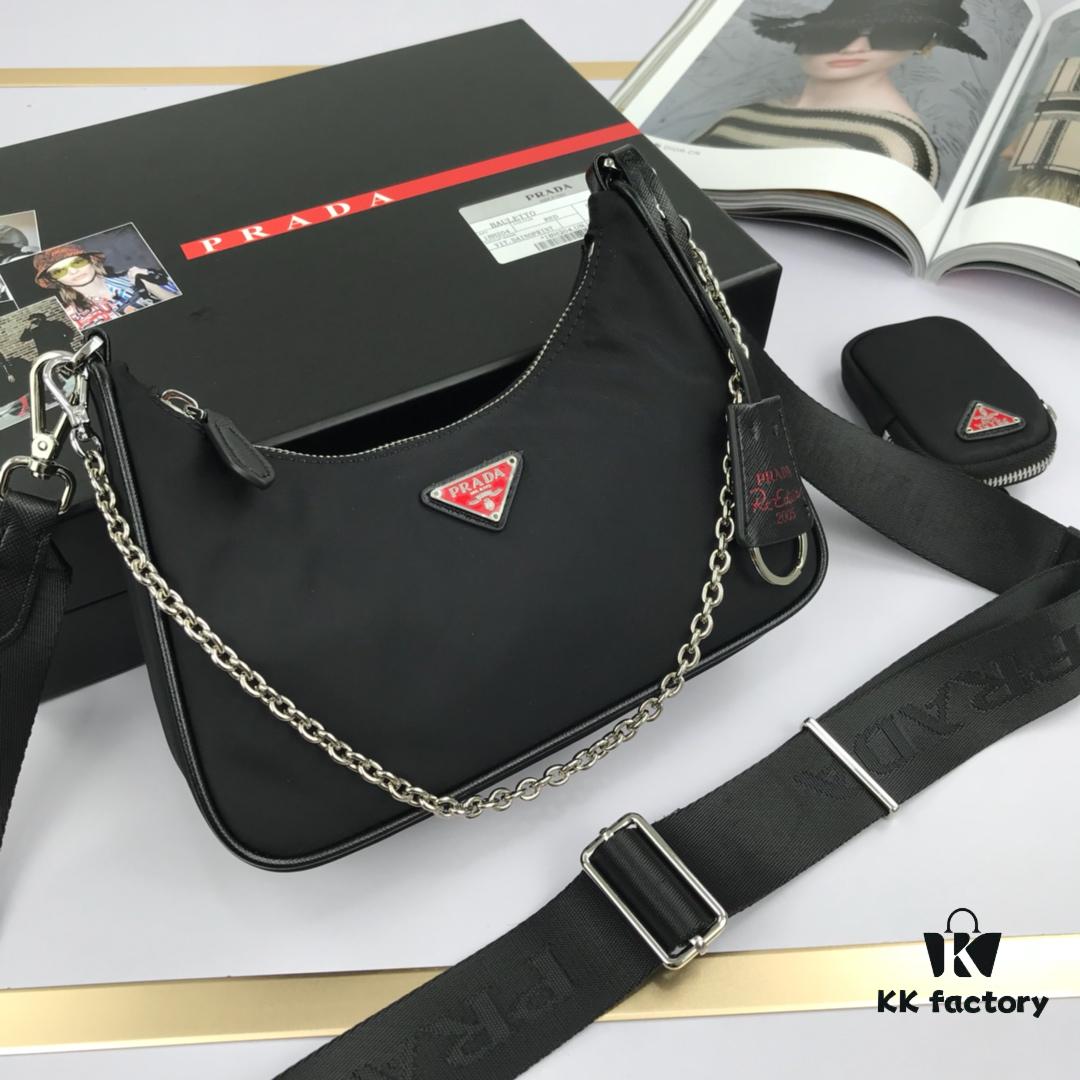 6930bc1b6e68136f4d9ae9c2 Top Quality Replica Prada New Nylon Hobo Bag with Box - 1BH204