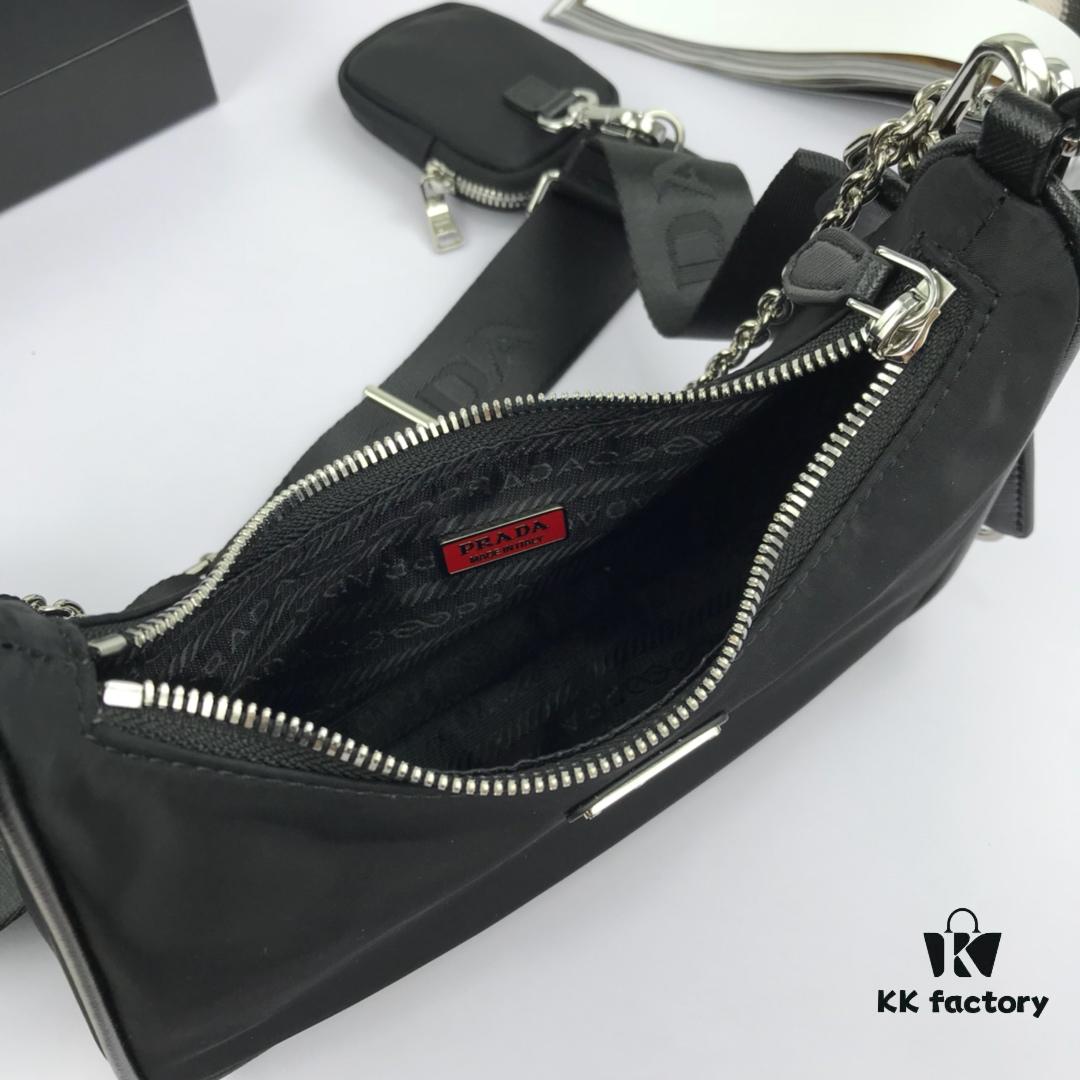 6930bc1e6e68136f4d9ae9c8 Top Quality Replica Prada New Nylon Hobo Bag with Box - 1BH204