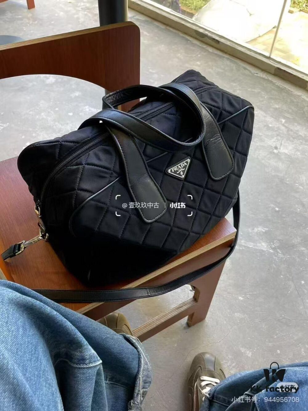 Prada New Arrival Travel Bag – Unisex Re-Nylon Quilted Duffel