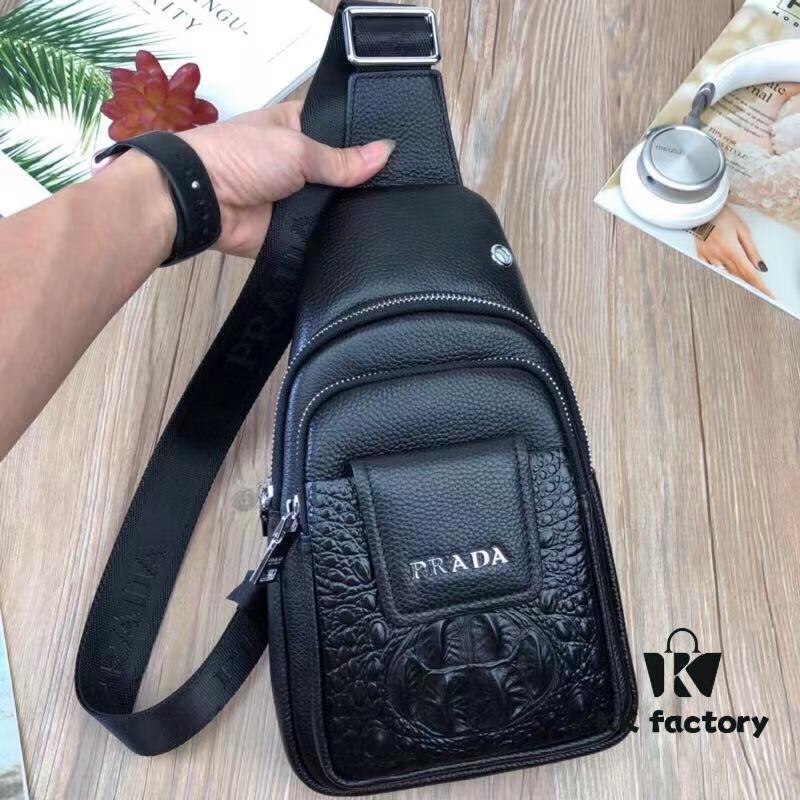 6930bc276e68136f4d9ae9d7 PRADA Latest Men's Chest Bag - Counter Quality, Powerful Style, a Must-Have for the Modern Man
