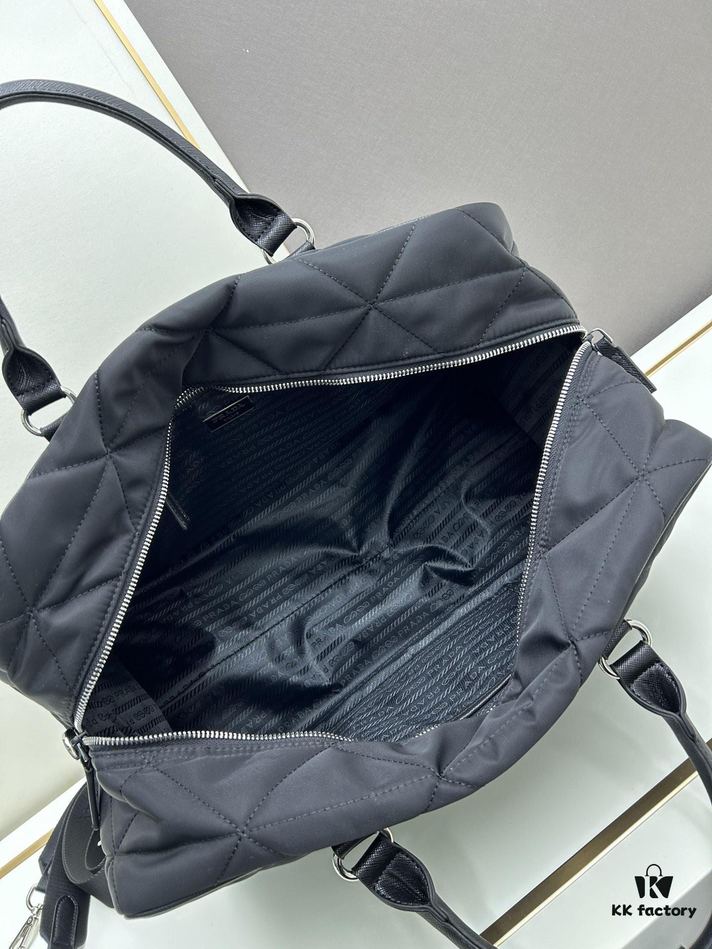 6930bc276e68136f4d9ae9d8 Prada New Re-Nylon Travel Bag for Men and Women – Quilted Regenerated Nylon with Iconic Design