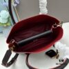 PRADA 2756# Original Top Layer Cross-Texture Cowhide Handbag