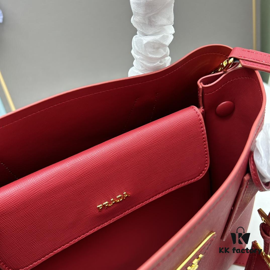 6930bc3f6e68136f4d9ae9fb PRADA 2756# Original Full-Grain Crosshatch Calfskin - Classic Shopping Tote 34*26*16cm