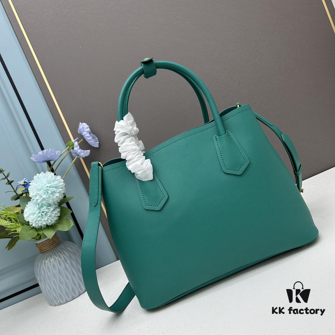 6930bc466e68136f4d9aea09 PRADA 2756# Original Full-Grain Crosshatch Calfskin Leather Bag, Exquisite Craftsmanship, Smooth Oil Edging, Soft and Durable, Classic Shopping Tote with Long Adjustable Strap