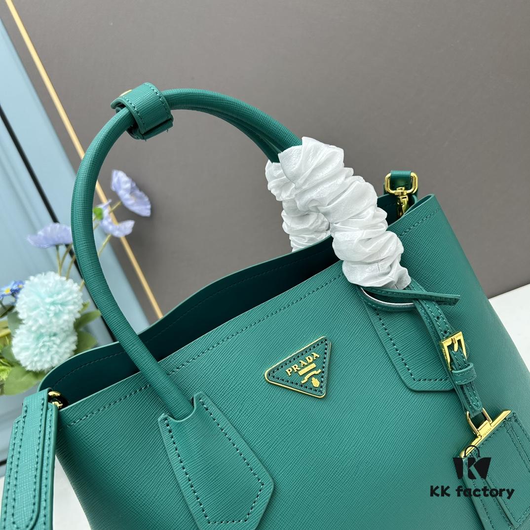 6930bc476e68136f4d9aea0a PRADA 2756# Original Full-Grain Crosshatch Calfskin Leather Bag, Exquisite Craftsmanship, Smooth Oil Edging, Soft and Durable, Classic Shopping Tote with Long Adjustable Strap