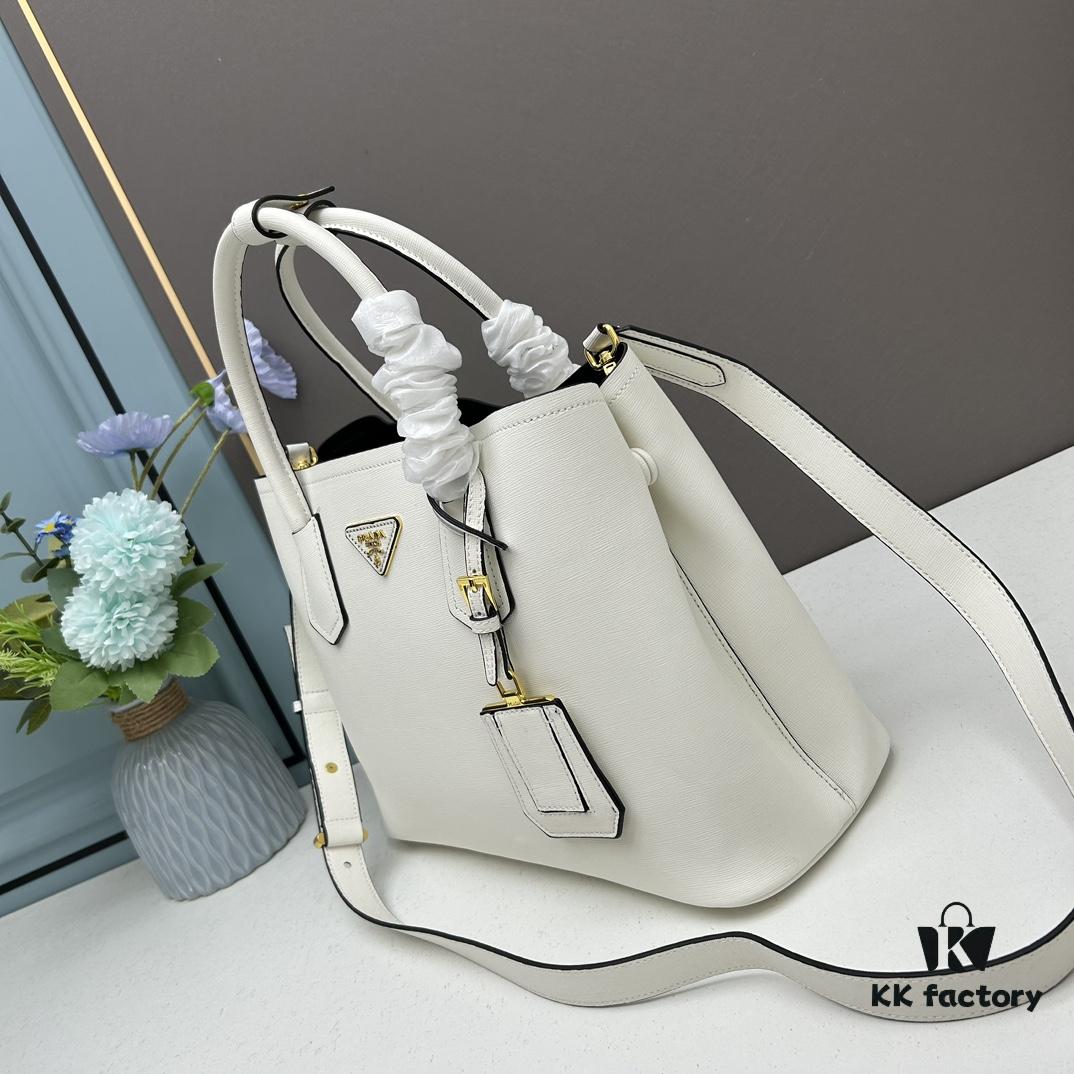 6930bc4a6e68136f4d9aea0f PRADA 2756# Original Top Layer Cross-Grain Calfskin, Exquisite Craftsmanship, Smooth Edging, Soft and High-Quality, Classic Shopping Tote with Long Shoulder Strap 34*26*16cm