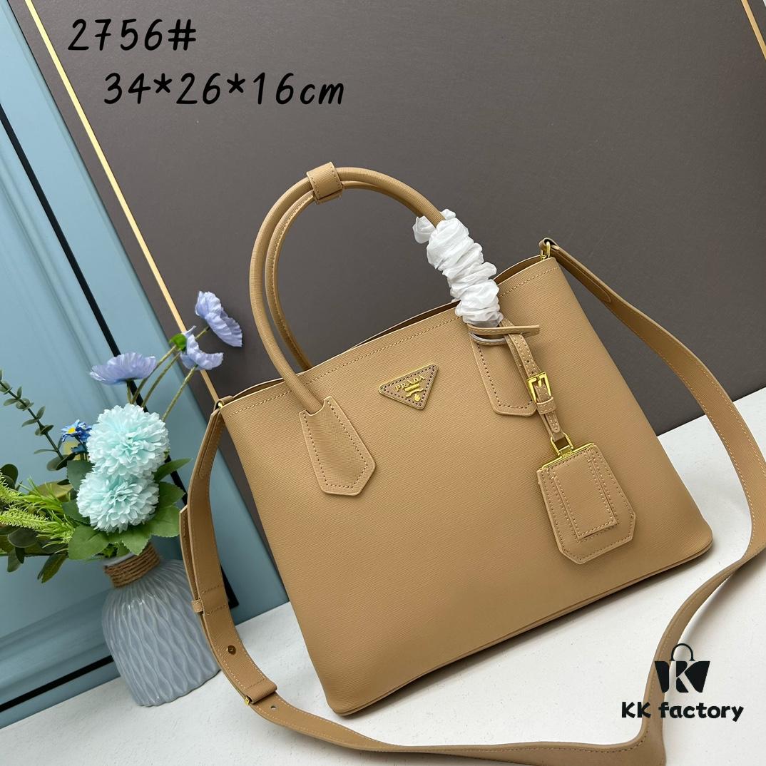 6930bc4c6e68136f4d9aea14 PRADA 2756# Original Full-Grain Crosshatch Calfskin - Exquisite Craftsmanship, Smooth Edges, Soft and Durable