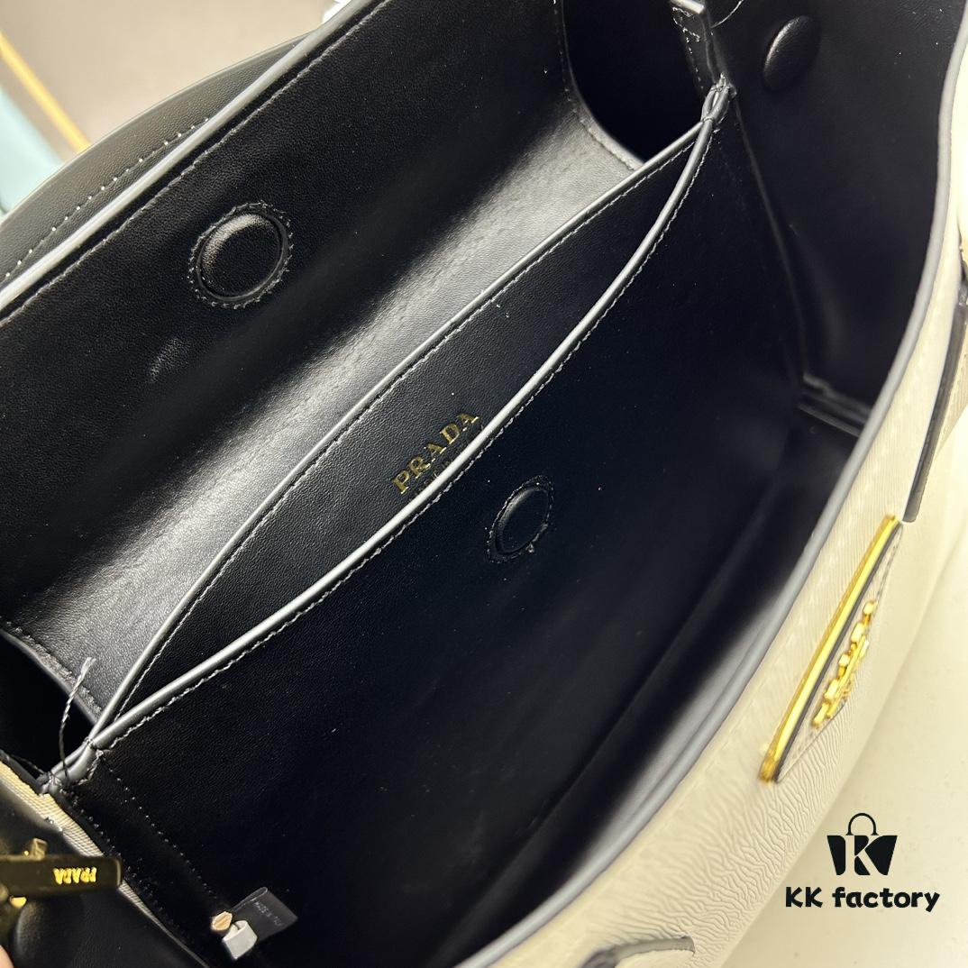 6930bc4d6e68136f4d9aea18 PRADA 2756# Original Top Layer Cross-Grain Calfskin, Exquisite Craftsmanship, Smooth Edging, Soft and High-Quality, Classic Shopping Tote with Long Shoulder Strap 34*26*16cm