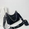 PRADA Imported Parachute Fabric with Leather Trim