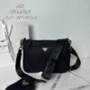 PRADA Imported Parachute Fabric with Leather Trim