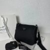 PRADA Imported Parachute Fabric with Leather Trim