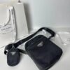 PRADA Imported Parachute Fabric with Leather Trim