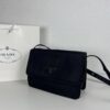 PRADA Large Size Leather-Trimmed Imported Parachute Fabric Bag