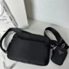 PRADA Imported Parachute Fabric with Leather Trimming