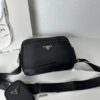PRADA Imported Parachute Fabric with Leather Trimming