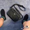 PRADA Imported Parachute Fabric with Leather Trimming