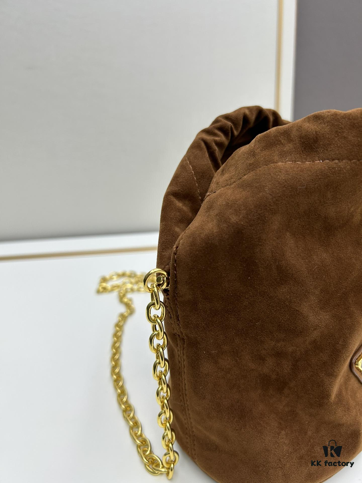 6930bca66e68136f4d9aeab3 P Brand New Suede Bucket Bag