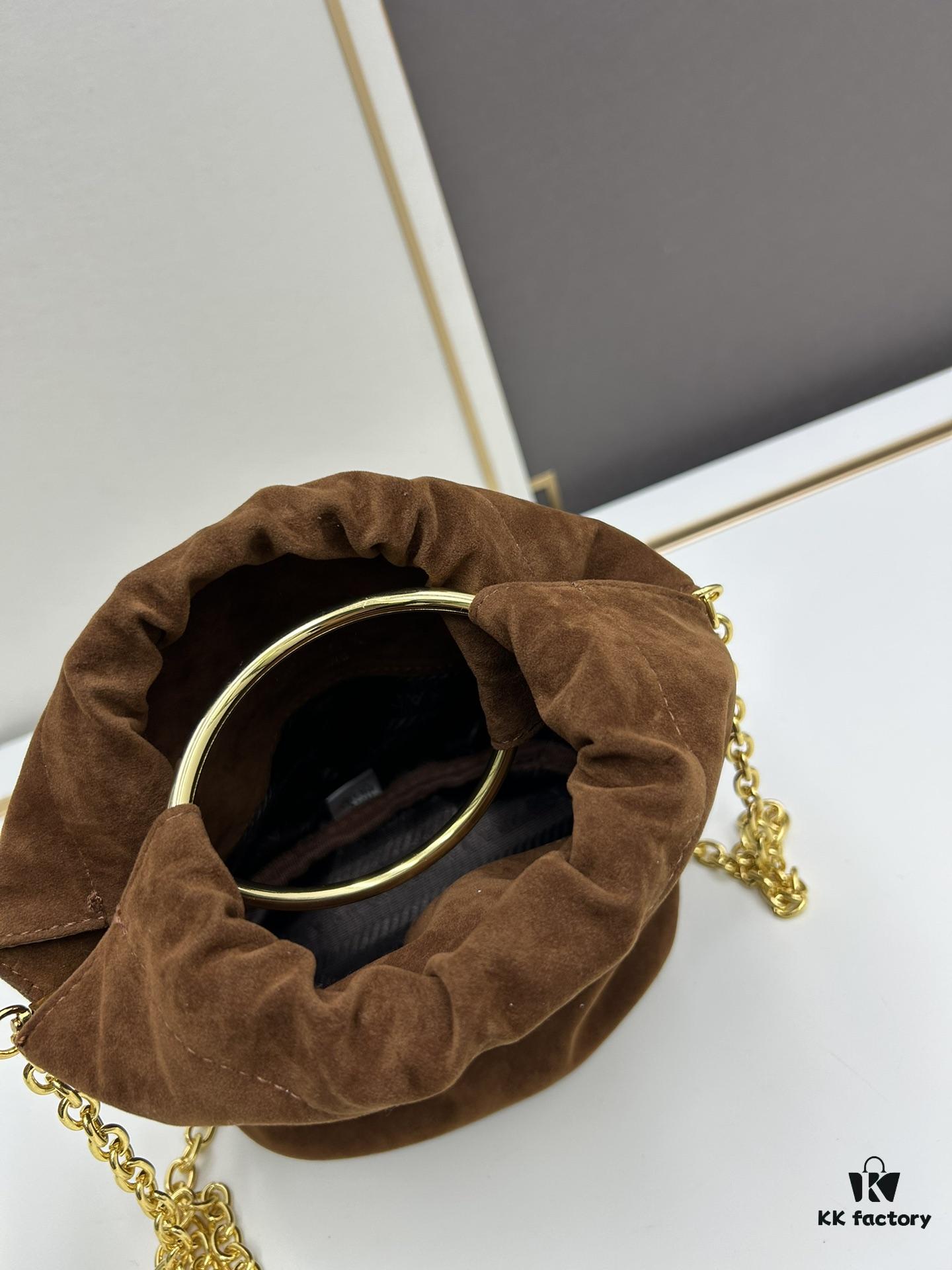 6930bca66e68136f4d9aeab5 P Brand New Suede Bucket Bag
