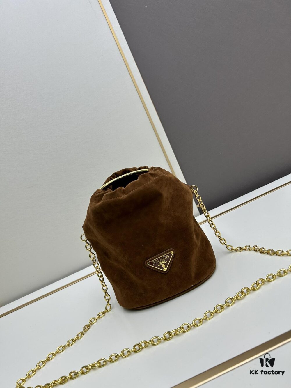 6930bcad6e68136f4d9aeac1 P Brand New Suede Bucket Bag