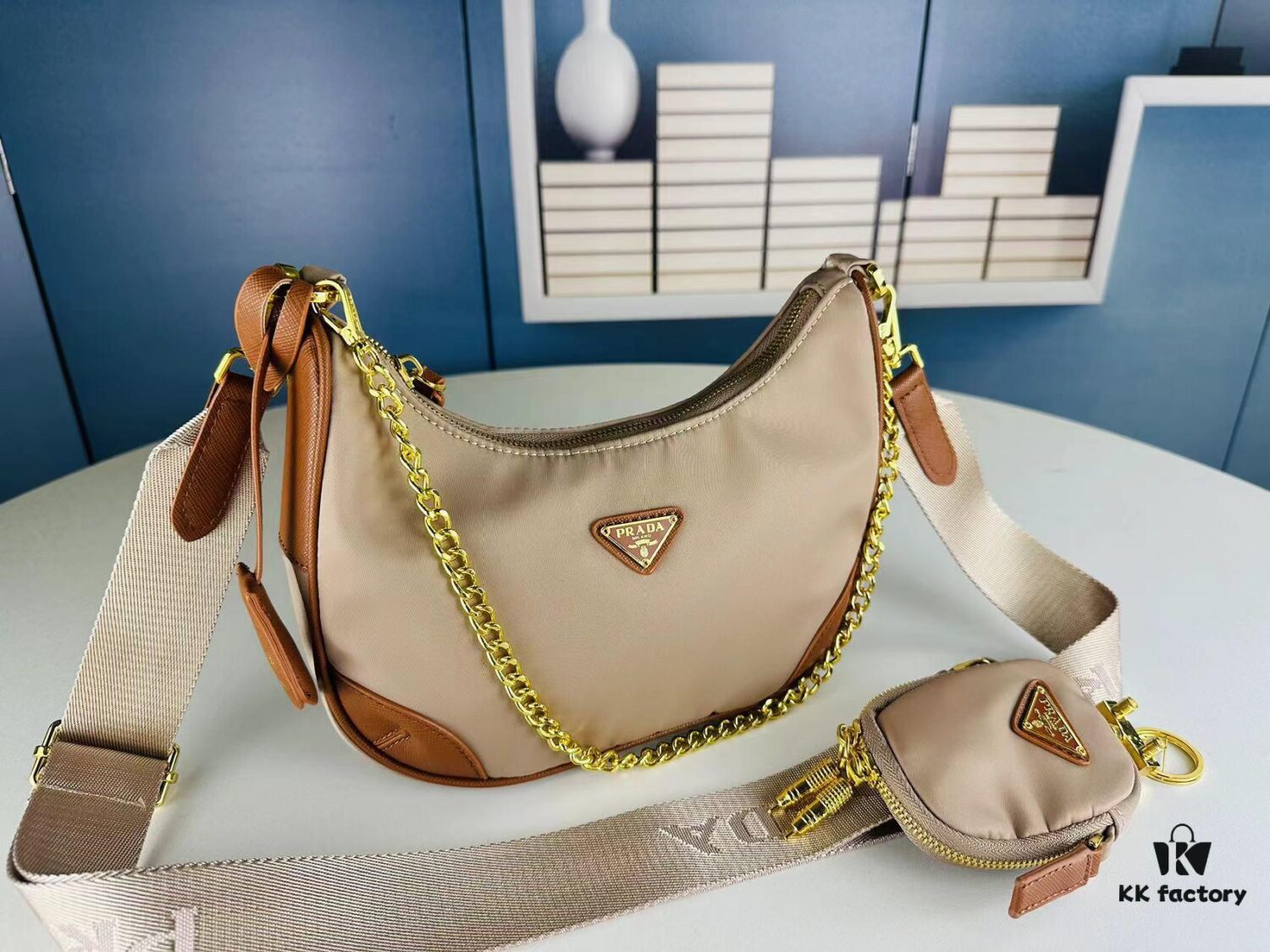 PRADA Re-edition 2005 Robot Charm Bag with Box