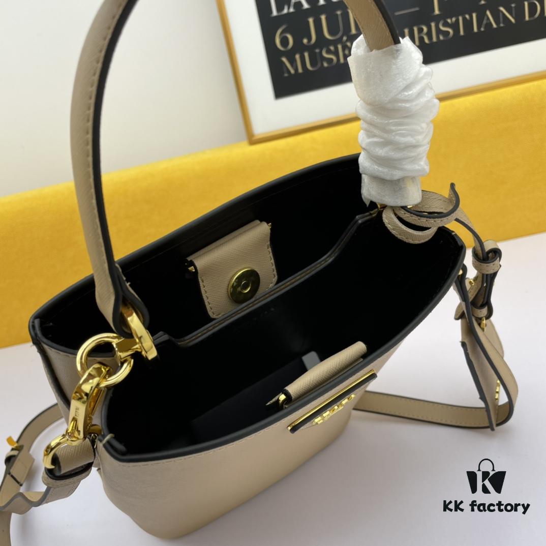 New Arrival Original Leather P Brand 2019 Latest Model 1BA219 Prada Double Saffiano Cross-Grain Handbag