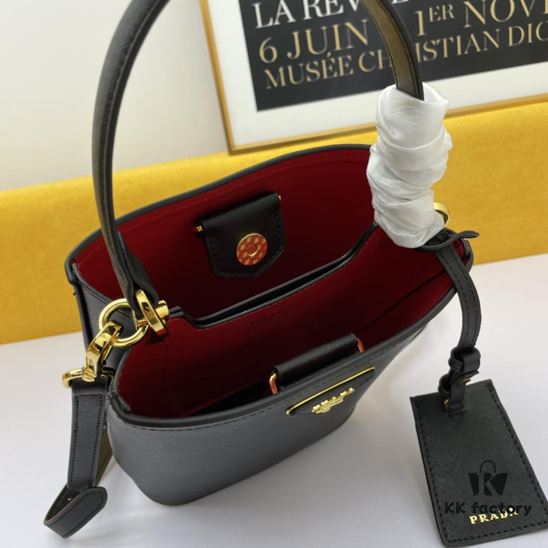 6930bd086e68136f4d9aeb5a New Arrival Original Leather P Brand 2019 Latest Model 1BA219 Prada Double Saffiano Cross Grain Handbag