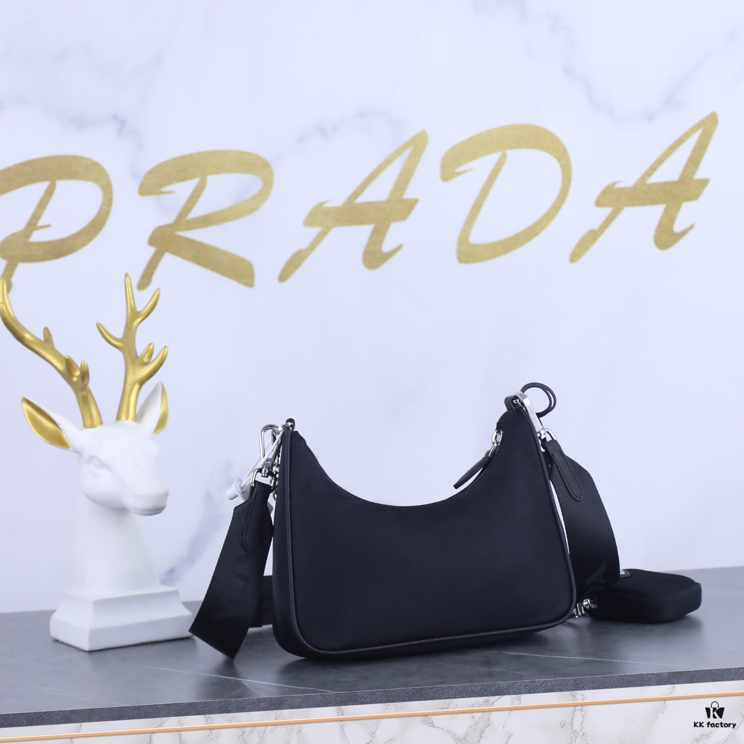 Prada New Nylon Hobo Bag (With Box) - Multiway Handheld / Underarm / Crossbody Bag