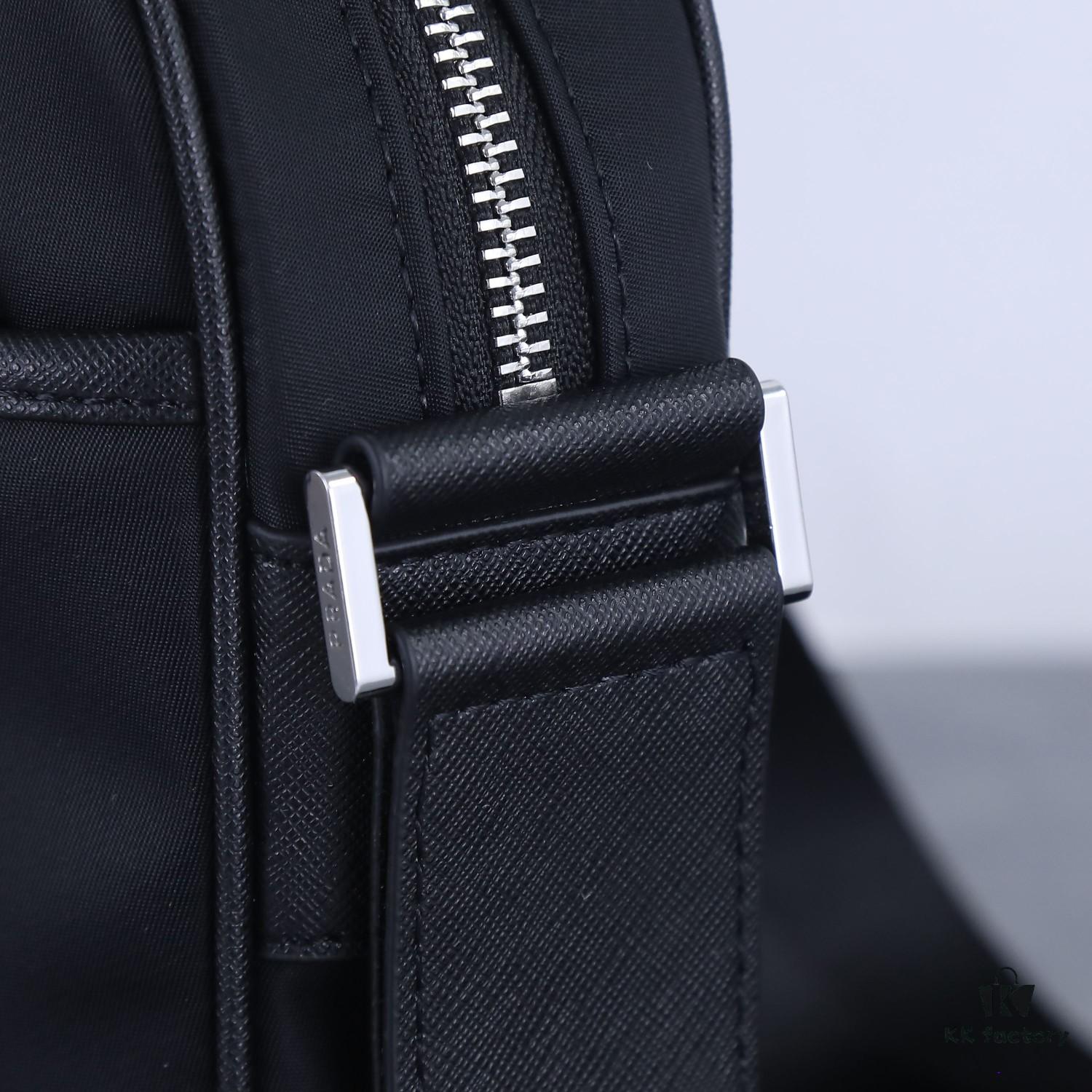 6930bd136e68136f4d9aeb68 Prada Latest Model! 2VH112 Modern Nylon Crossbody Bag with Detachable Pouch Charm and Spacious Interior Compartment