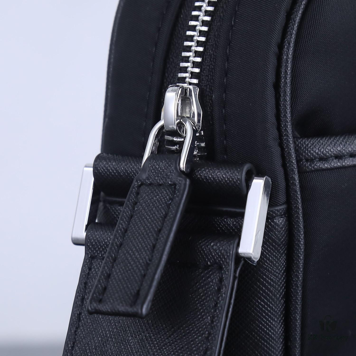 6930bd146e68136f4d9aeb6c Prada Latest Model! 2VH112 Modern Nylon Crossbody Bag with Detachable Pouch Charm and Spacious Interior Compartment