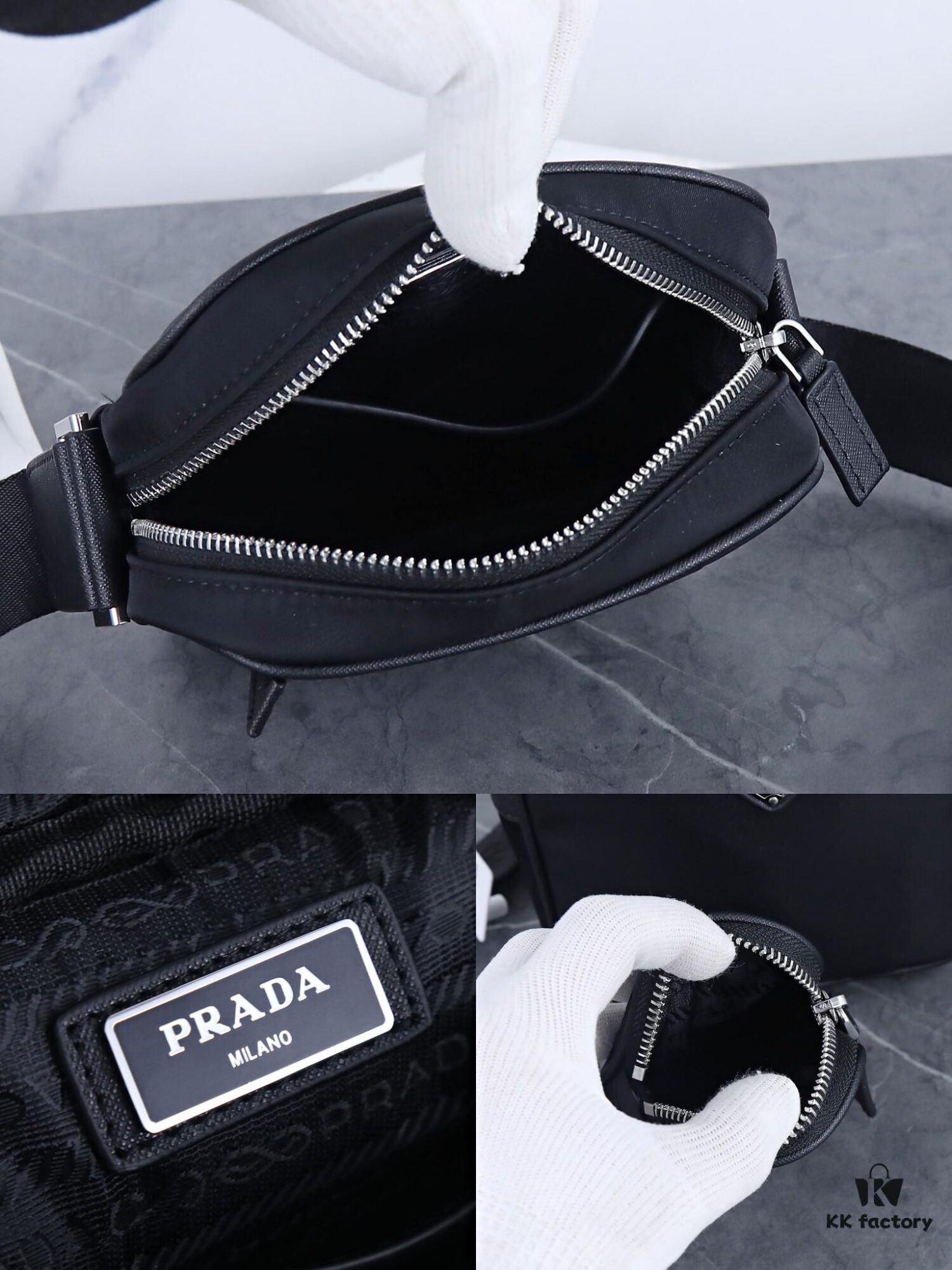 6930bd146e68136f4d9aeb6d Prada Latest Model! 2VH112 Modern Nylon Crossbody Bag with Detachable Pouch Charm and Spacious Interior Compartment