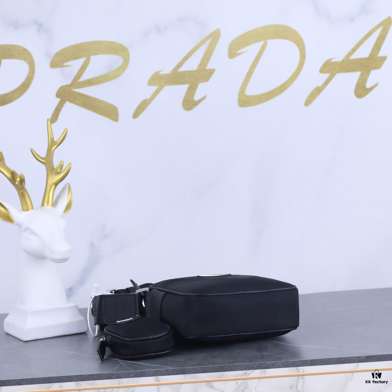 6930bd146e68136f4d9aeb6e Prada Latest Model! 2VH112 Modern Nylon Crossbody Bag with Detachable Pouch Charm and Spacious Interior Compartment