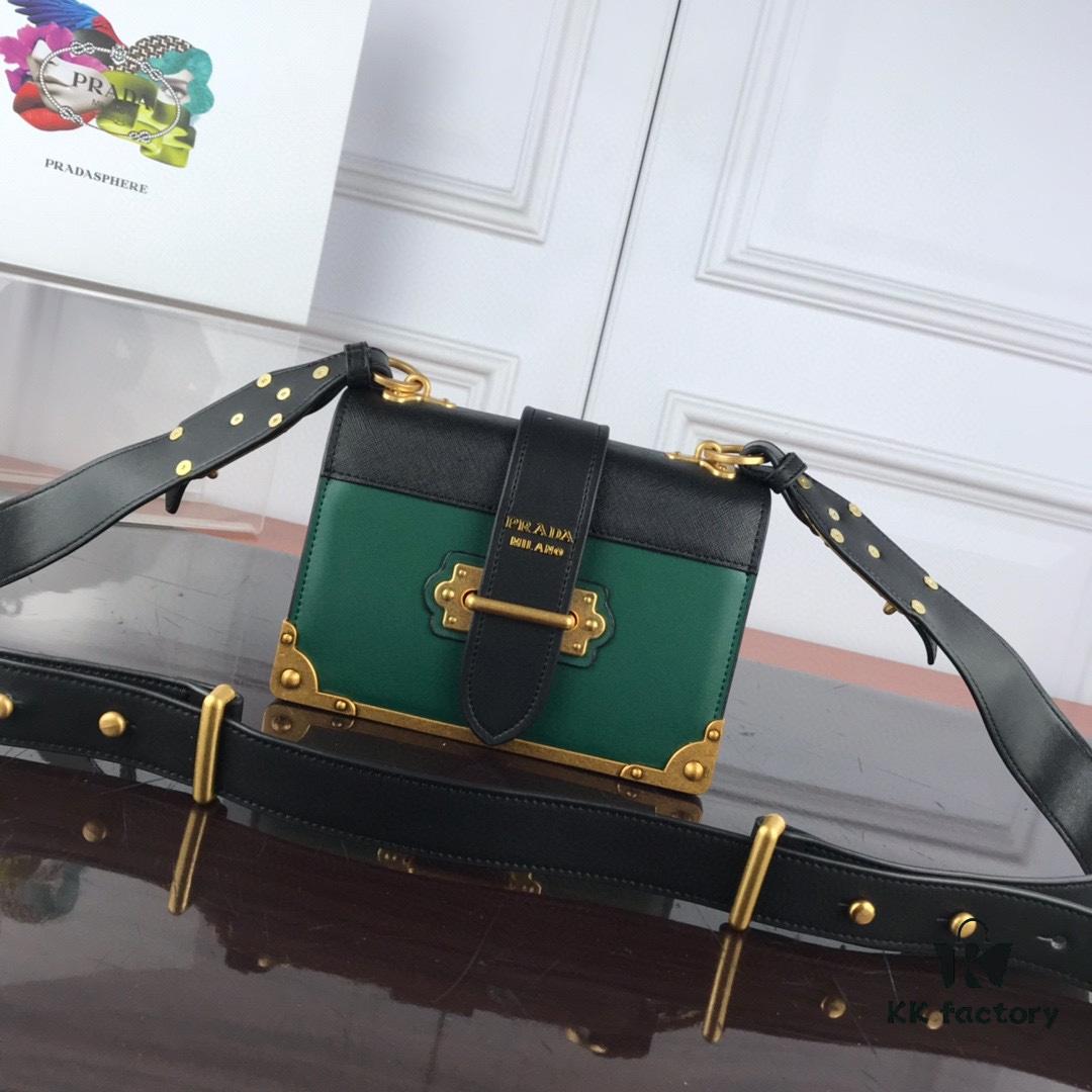 6930bd196e68136f4d9aeb75 Authentic Top-Quality PRADA Handbag 1BD045 20*14*8CM - Premium Belgian Calfskin with Antique Hardware